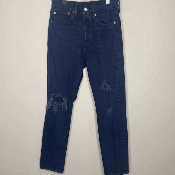 Levi’s 501 Black Distressed Jeans